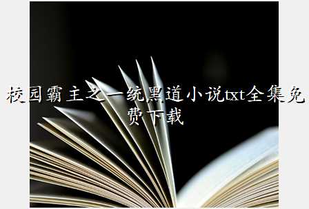 校园霸主之一统黑道小说txt全集免费下载