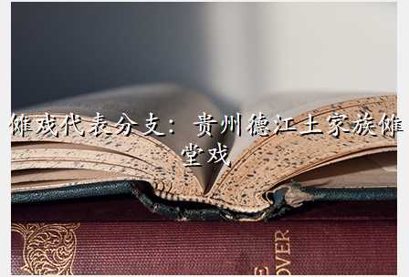 傩戏代表分支:贵州德江土家族傩堂戏