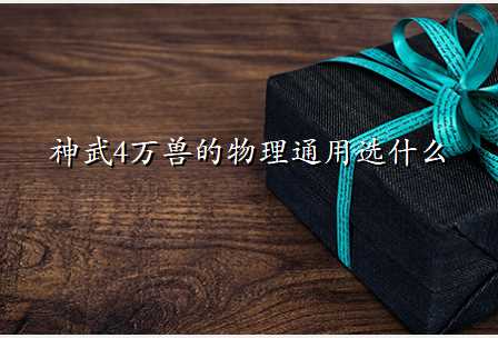 神武4万兽的物理通用选什么