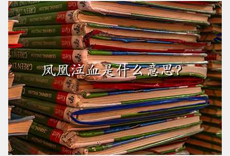 凤凰泣血是什么意思?