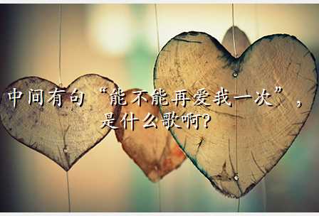 中间有句“能不能再爱我一次”,是什么歌啊?