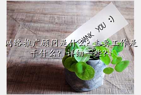 网络推广顾问是什么? 主要工作是干什么?详细一些?