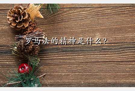 罗马法的精神是什么?