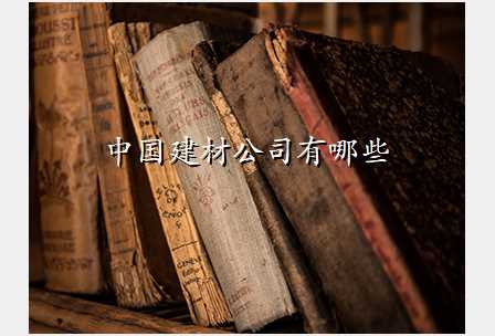 中国建材公司有哪些